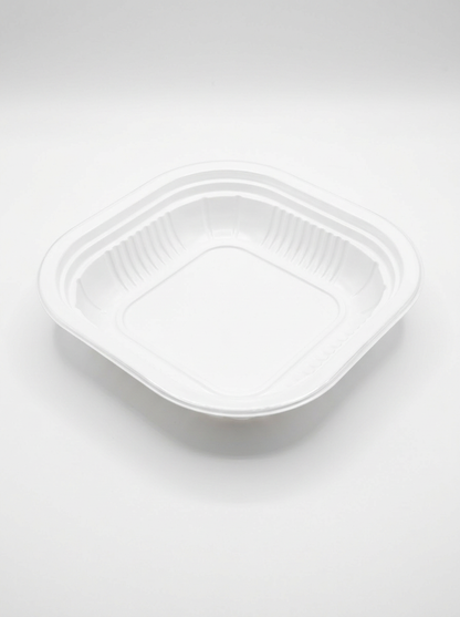 SEALABLE SQUARE PLATE IN WHITE PP 180X180 MM H 28 G 11