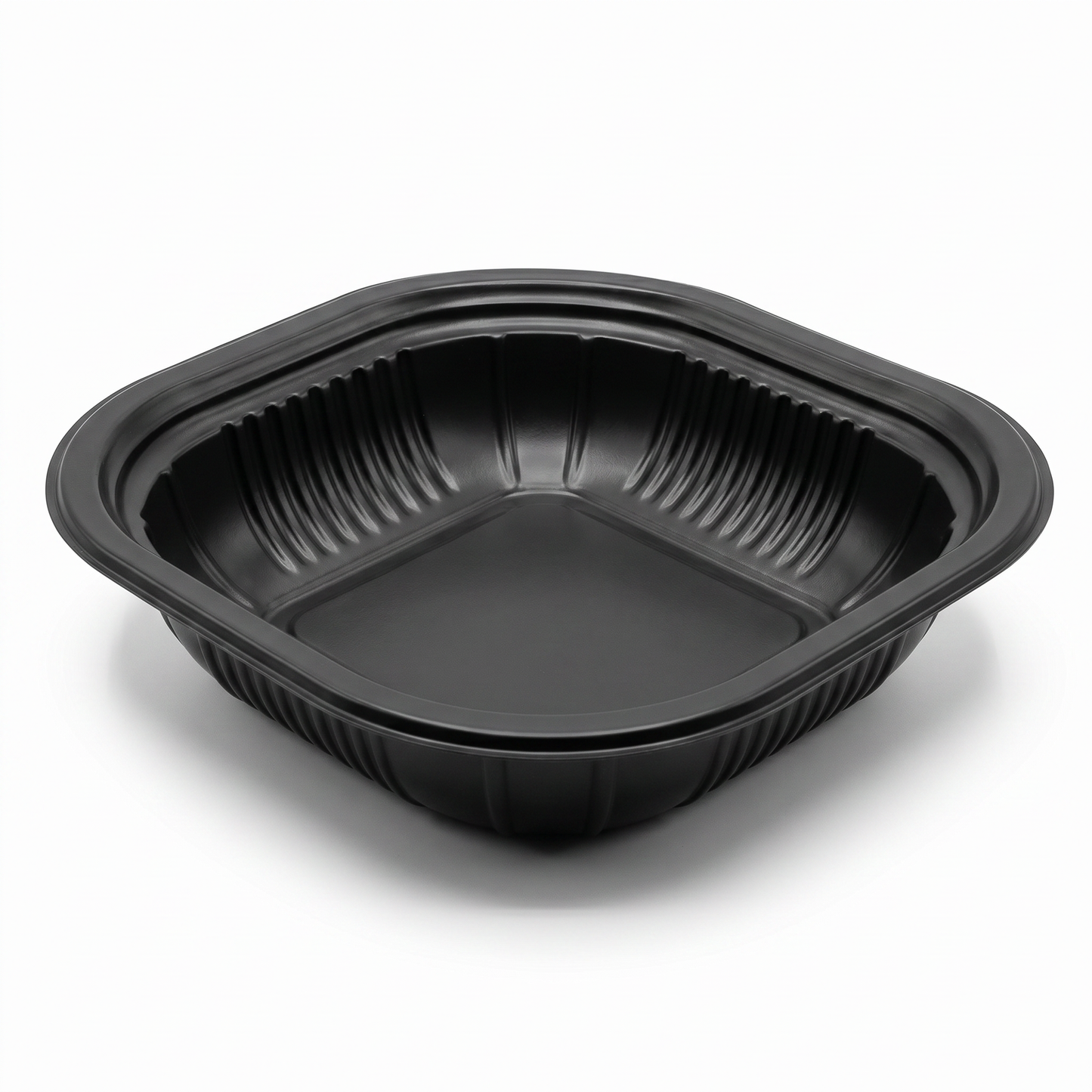 PIATTO QUADRATO TERMOSALDABILE IN PP NERO MM 180X180 H 38 G 11