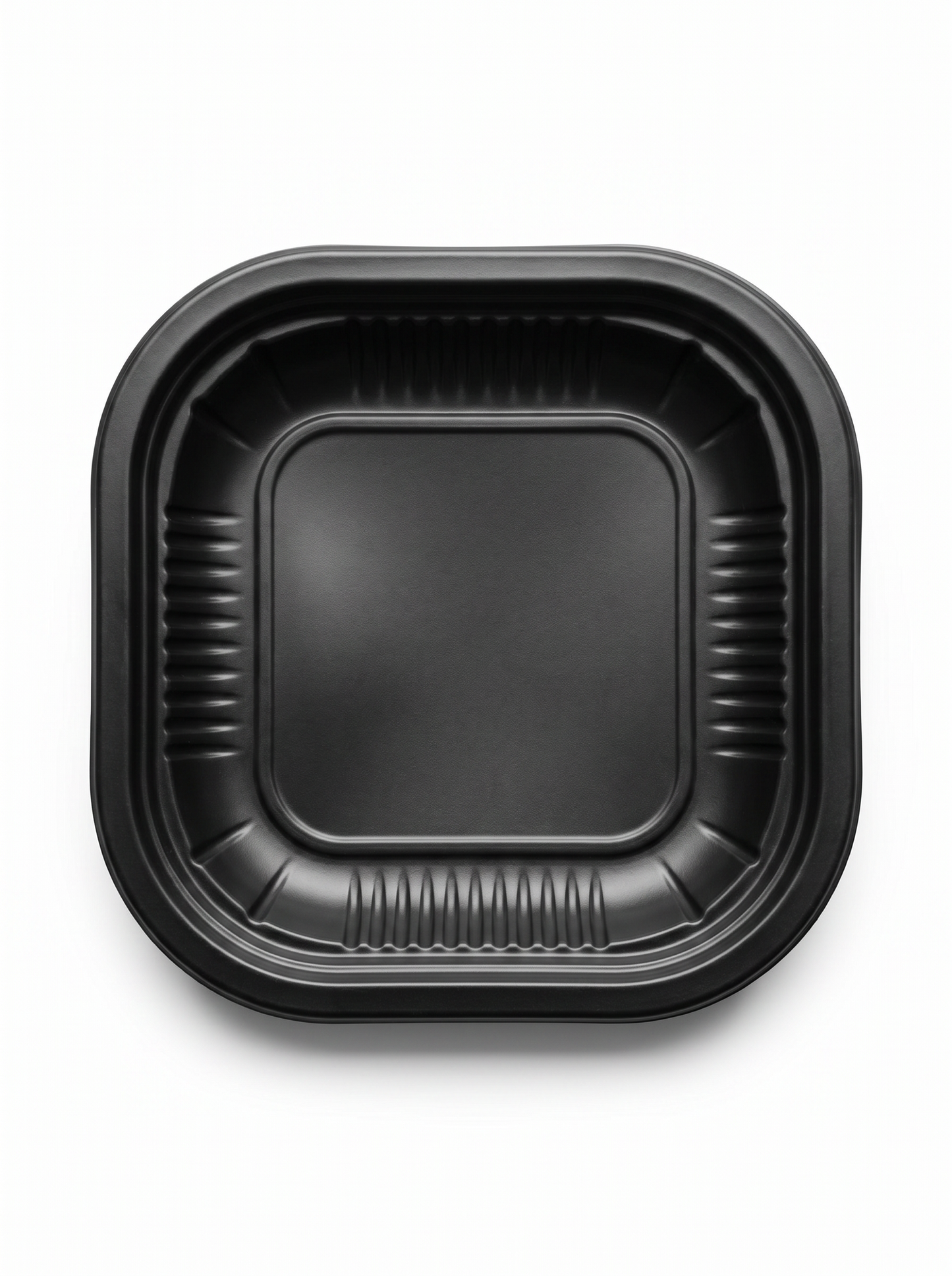 PIATTO QUADRATO TERMOSALDABILE IN PP NERO MM 180X180 H 38 G 11